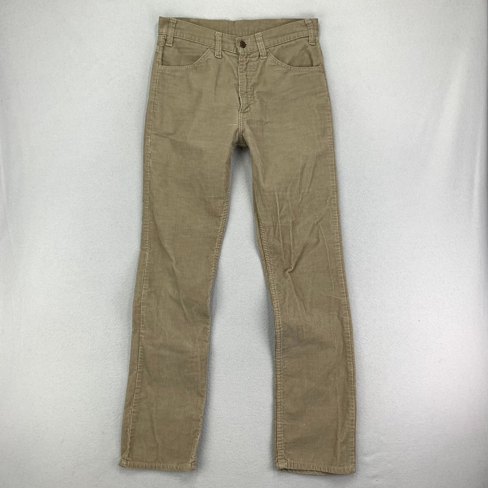Vintage 80s Levi's Jeans Mens 30x32 Tan Corduory Bootcut Retro Rodeo Workwear